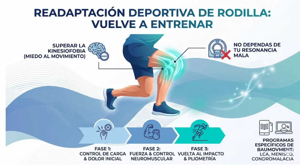 Readaptación deportiva de rodilla vuelva a entrenar